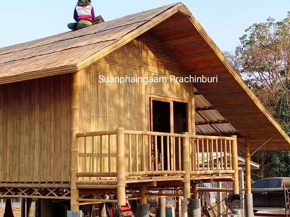 บ้านไม้ไผ่ ทรงจั่วใต้ถุนสูง